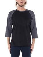 Nike Hurley Camiseta Manga Larga Dri-Fit Talbert 3/4 Crew (Negro / Gris)