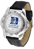 Duke Blue Devils Suntime Mens Sports Watch w/ Leather Band - NCAA College Athletics