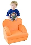 Orange Fuzzy Fabric Kid's Lounge Chair [KG-BK06-S078-GG]
