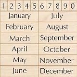 DATES AND MONTHS Wood Mounted Rubber Stamp InkaDinkaDo