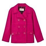 Girls' Cherokee Wool Peacoat - Brilliant Pink
