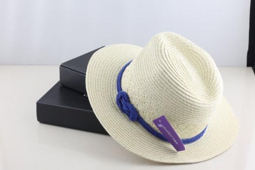 Women's Sweet Beach Hat Hand-woven Sun Hat with Drawstring
