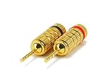 Monoprice 1 PAIR OF High-Quality Copper (non-banana) Speaker Plugs - Pin Screw Type Monoprice 1 PAIR OF High-Quality Copper (non-banana) Speaker Plugs - Pin Screw Type