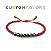 Custom Colors and Size Bangle Rope Bracelet - Customized Fiber Color Beaded Macrame Friendship Bracelet with Lucky 7 Hematite Stones for Men Women and Kids by Rumi Sumaq