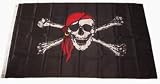 Skull and Cross Bones Pirate Flag - 3 Color