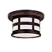 Capital Lighting 9956BB-GU Mission Hills 2-Light Outdoor Energy Star Ceiling Fixture, Burnished Bronze with Frosted Seeded Glass