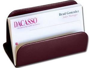 Burgundy Gold Stripped Business Card Holder