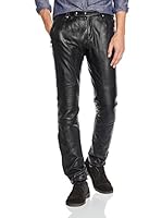 Belstaff Pantalón Piel Telford (Negro)