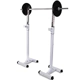 RSR SPORTS FULLY ADJUSTABLE HOME GYM PRO SQUAT POWER RACK WEIGHT STANDS BENCH PRESS SUPPORT