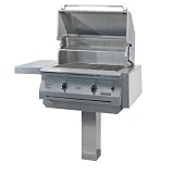 Solaire Gas Grills 30 Inch All Convection Propane Gas Grill On In-Ground Post