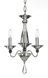 Schonbek 9673-40SP Silver / Sapphire Jasmine Crystal Three Light Up Lighting Wall Sconce from the Jasmine Collection