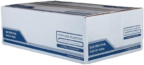 Fortune Plastics DuraRoll LDPE 60 Gallon Waste Can Liner, Star Seal, Black, 1.5 Mil, 58" x 38" (Case of 100)