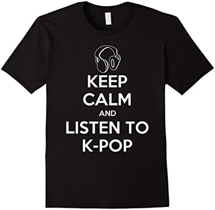 Men's Keep Calm And Listen To K-Pop T-Shirt XL Black