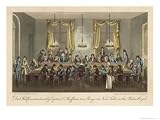 Dapper Gentlemen Gamble at a Large Table in the Palais Royal Paris Giclee Poster Print by George Cruikshank, 24x18