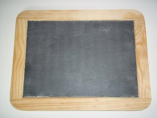 Black Slate Chalk Board Double Sided 8 1/2" X 6 1/2" Natural Wood Frame