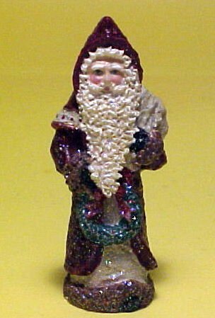 Belsnickle 2001 Enesco Santa With Wreath 862436