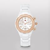 MICHELE Tahitian White Ceramic Diamond Rose Gold