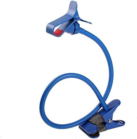 Fmail(TM) 360 Rotating Flexible Long Arms Car Desktop Bed Lazy Bracket Stand Mount Mobile Phone Clip Holder for iPhone 4S 5 5S 5C 6 6Plus Samsung Galaxy S S2 S3 S4 / Samsung Galaxy Note Note 2 Note 3 / HTC / Sony etc TH060--Blue