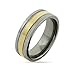 Men's Tungsten Ring with Golden Center Band Size 10 (Sizes 9 10 11 12 13 Available)