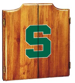 Michigan State Spartans Dart Board Cabinet