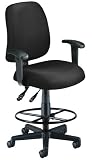 OFM 118-2-AA-DK-805-BLACK Posture Task Chair with Arms and Drafting Kit-Black
