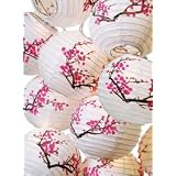 Japanese Chinese 3.5D Hanging Paper Lantern Cherry Blossom by MV TRADING CO