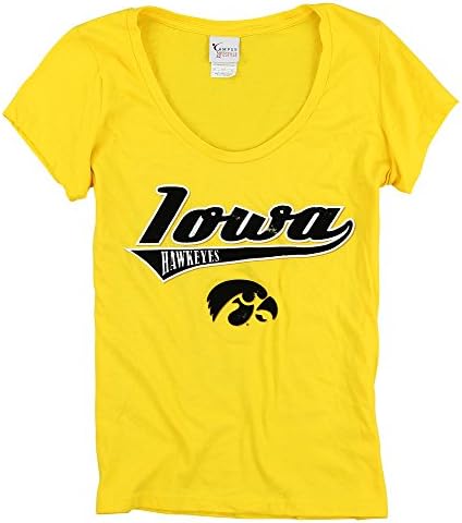 Women's NCAA Scoop Neck Signature T-Shirt (Iowa Hawkeyes, Medium)