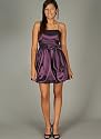 Bubble Pleated Bow Formal for Bridesmaid Formal Prom