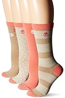 Timberland Women's Assorted Crew Boot Sock 4-Pack