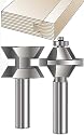 MLCS 7733 60-Degree Woodworking Edge Banding Tongue and Groove Set, 1/2-Inch Shank, 2-Piece