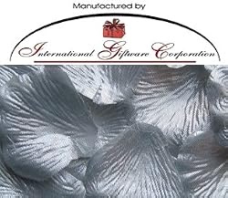 1000 Silk Rose Petals Wedding Favors - Solid Colors - Silver