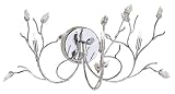 Willow Halogen Wall Bracket Finished Chrome With Crystal Leaves 3X20 Watt Lamps