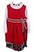 Rare Editions Toddler Girls/Girls New 2 Pc. Red Polka Dot Corduroy Embroidered Scottie Jumper Dress