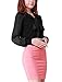Allegra K Women Sheer Sleeve Panel Blouses Office Shirts Bow Tops