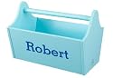 Personalized Toy Caddy - Ice Blue - Print Marker Print Color Pink - Art Nautical