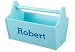 Personalized Toy Caddy - Ice Blue - Print Serif Print Color Blue - Art Nautical