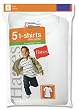 Boys Hanes 5 Pack Toddler Crew Neck T-Shirts White - TB2145