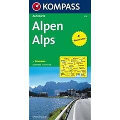 Kompass Panorama-Karten, Alpen