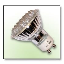 2 x GU10 48 LED 7 Colour Synchronised Changing Bulbs 3.5w