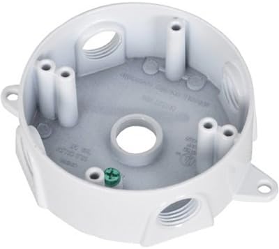 Hubbell Electrical Products BRD-4-W White Weatherproof Round Outlet Box - Quantity 40