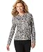 Apparel : Karen Scott Long-Sleeved Animal-Print Cardigan Sweater