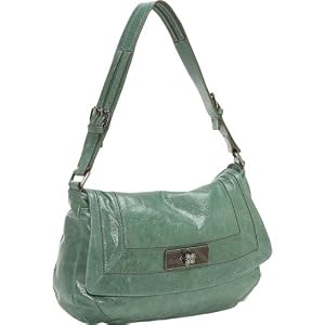 BCBGMAXAZRIA Vintage Crackle Leather Shoulder Bag