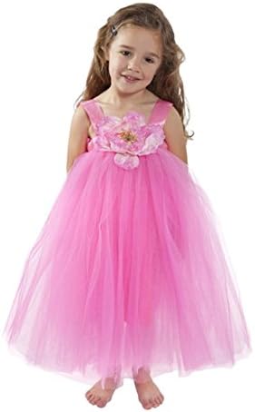 Girls Baby Princess Flower Wedding Party Christening Petal Color Tutu Dress (S/2-3 Years, Rose red)