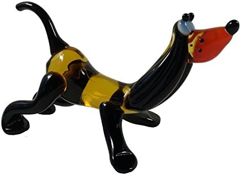Imaginative Hand Blown Art Glass Figurine Cute Dog 4" x 2.5"