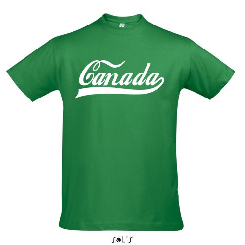 T-Shirt – Canada Oldschool Kanada LÄNDERSHIRT EM / WM FAN Trikot S-XXL , Kelly green – weiß , XXL
