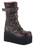 Women's Platform Boots with Criss Cross Straps and
