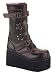 Women's Platform Boots with Criss Cross Straps and