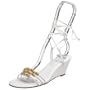 Unisa Women's Judy Wedge,White/Ivory & Gold,8.5 M US