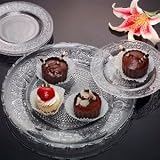 CHARGER WITH 4 MEDIUM PLATES - CHARGER WITH 4 MEDIUM GLASS PLATES - charger plate