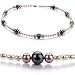 Jewelry : Ida Black,White and Lavender 3-8mm A Freshwater Pearl Necklace 16 inch Choker Length